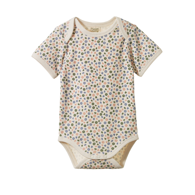 Short Sleeve Bodysuit | Chamomile Blooms