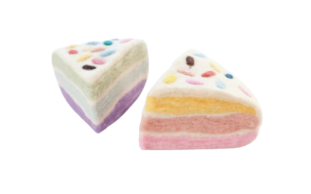 Confetti Birthday Cake Slices | 2 PCE Set