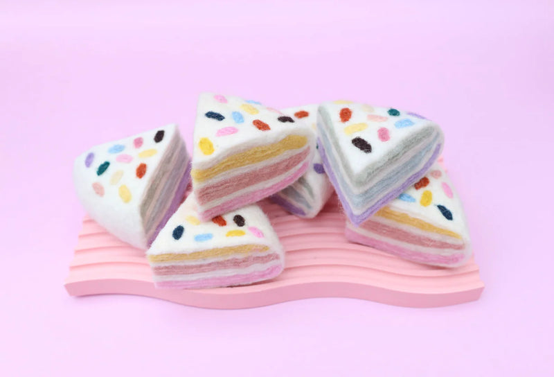 Confetti Birthday Cake Slices | 2 PCE Set