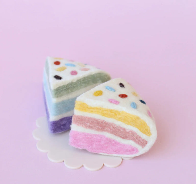 Confetti Birthday Cake Slices | 2 PCE Set