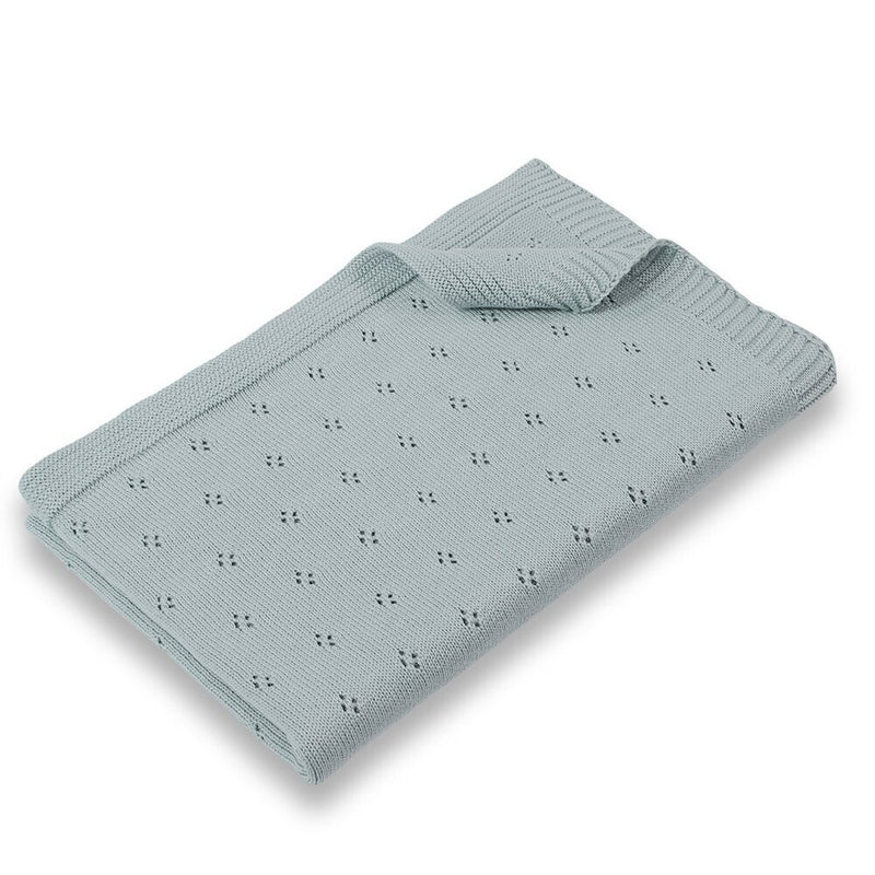 Pointelle Cotton Knit Blanket