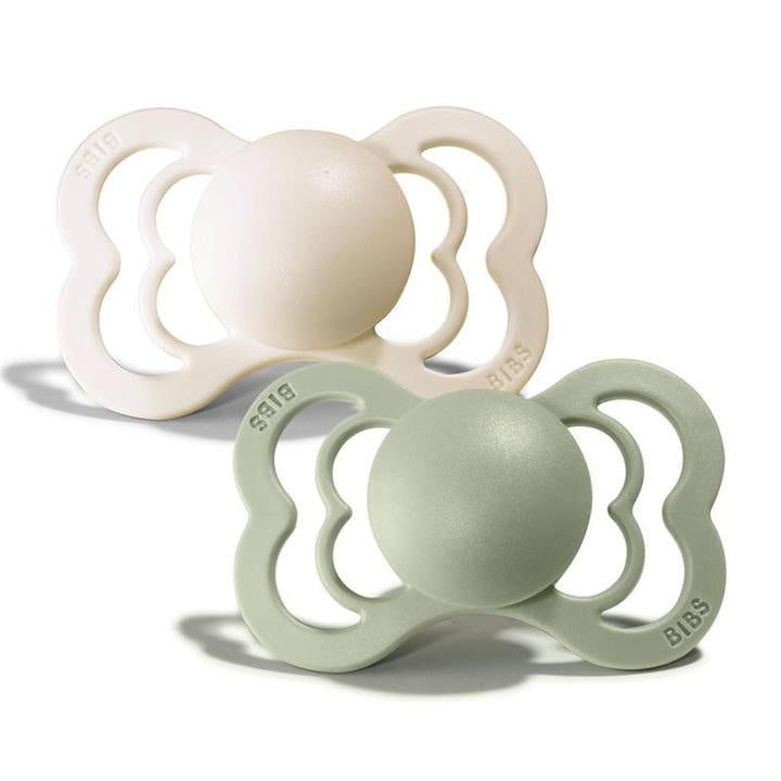 Bibs | Size 1 | Soft Silicone | Ivory/Sage