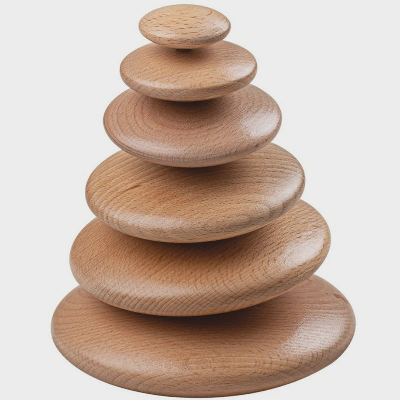 Wooden Stacking Pebbles