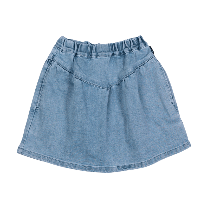 Yoke Skirt Washed Blue Denim Yoke Skirt