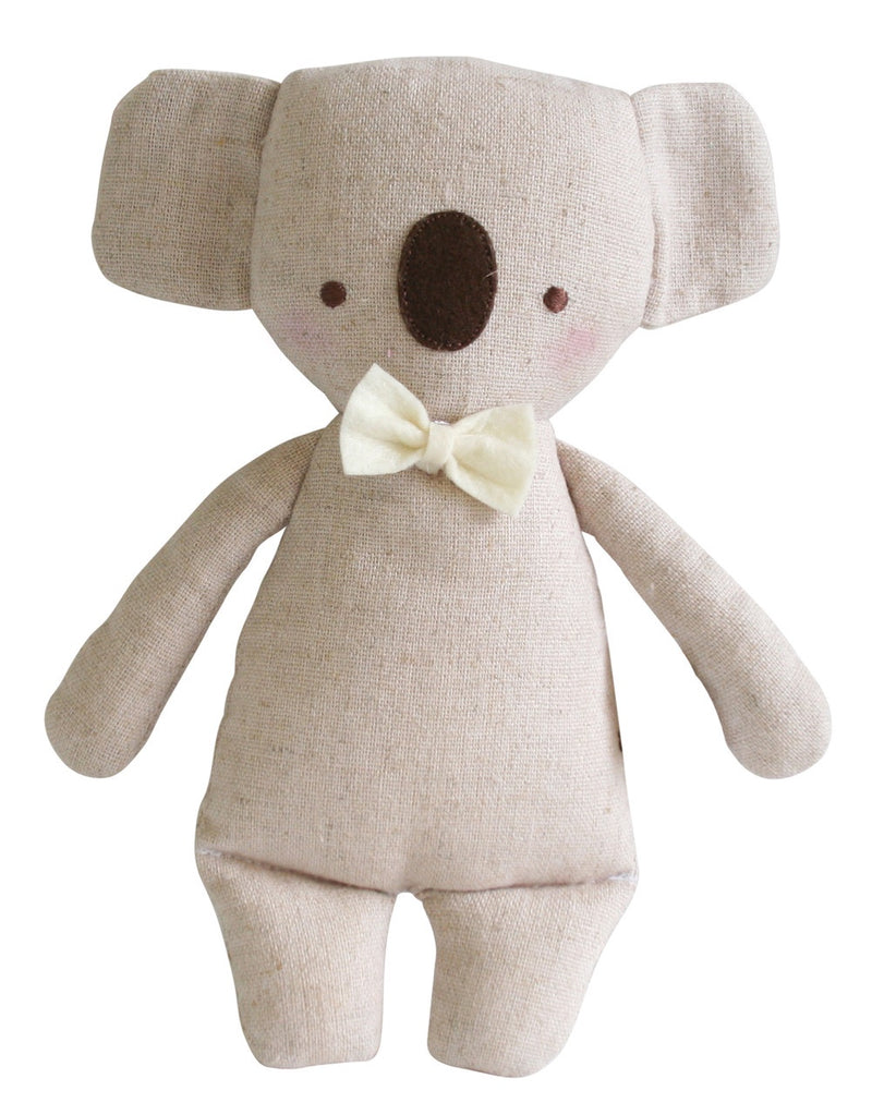 Linen Mini Rattle |  Koala