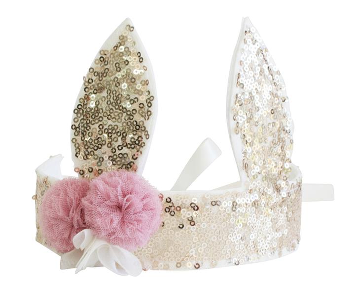 Sequin Bunny Crown
