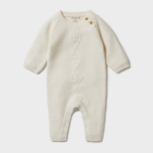 Knitted Mini Cable Growsuit