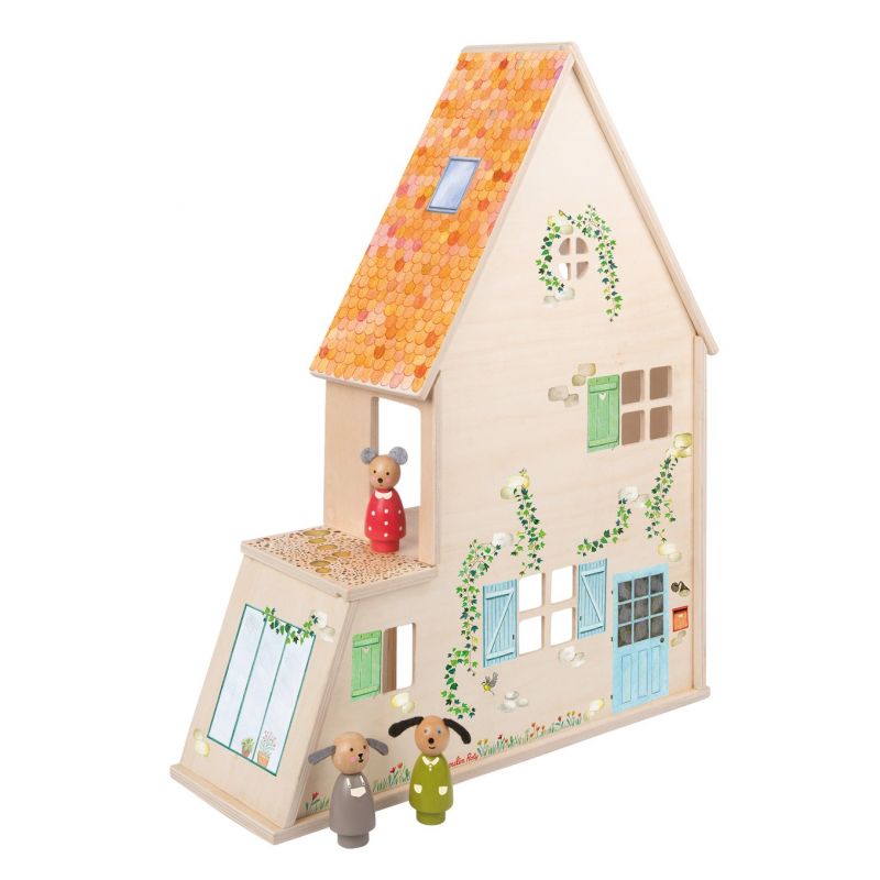 La Grande Famille - Dolls House with Furniture and Wooden Characters