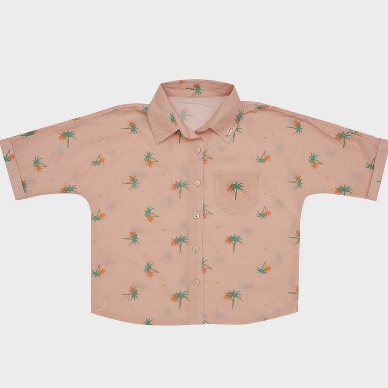 Nia Shirt |Tropical Peach Day Dream